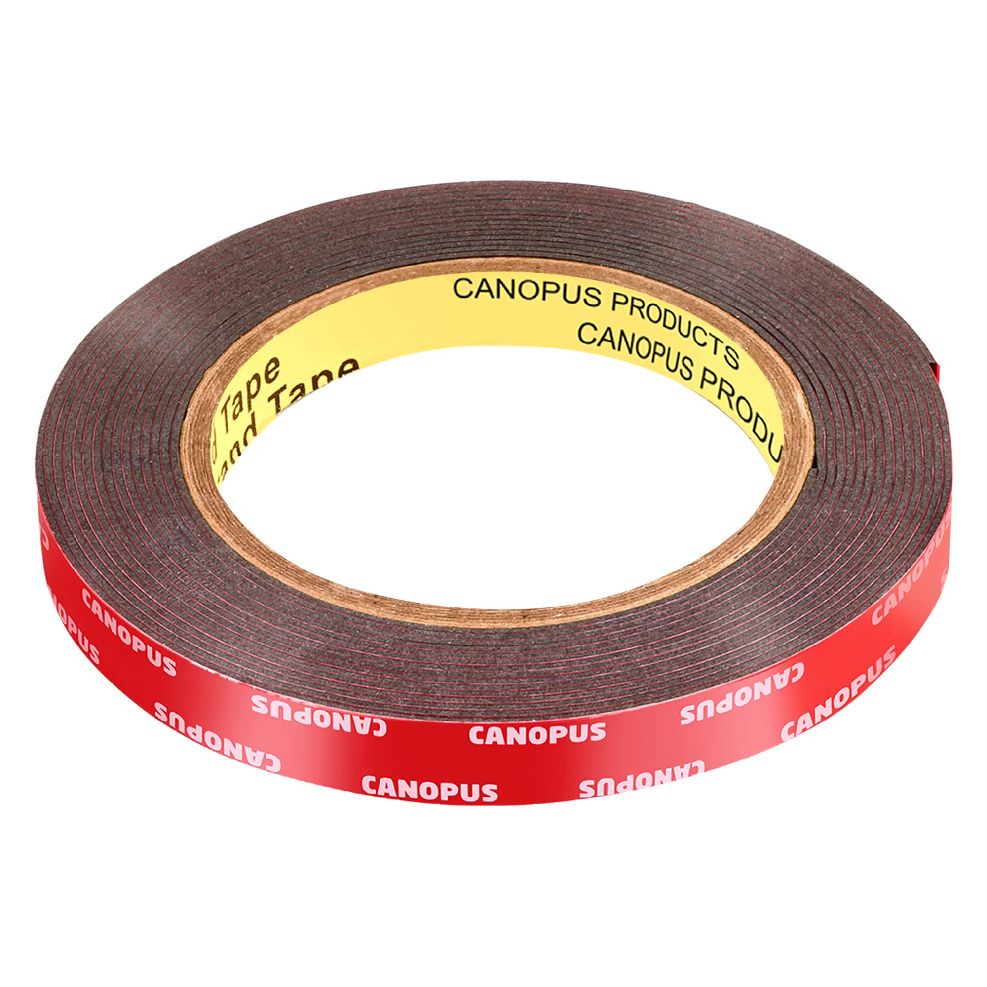 CANOPUS 06384 Automotive Acrylic Plus Attachment Tape 0.5in x 5yd, Double Sided Mounting, Very High Bonding, Perfect for Home, Automotive and Office Duties, Black, Made in USA - Image 6