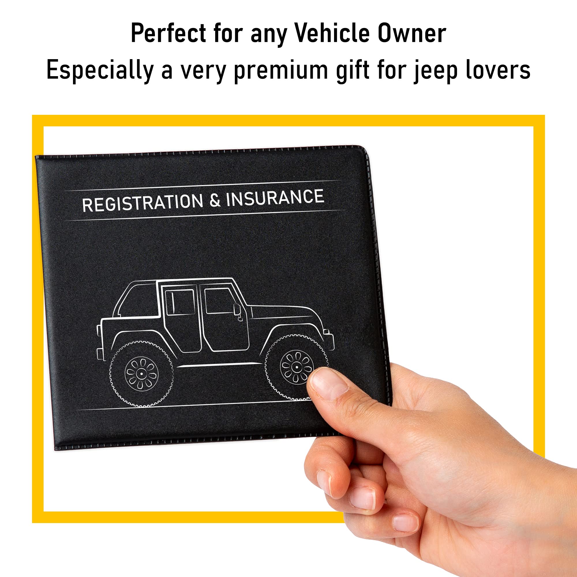 CANOPUS Car Registration and Insurance Holder, Car Document Holder, Vehicle Registration and Insurance Card Holder, Wallet for Auto, Trailer, Motorcycle, Truck, Vehicle Paperwork Organizer (2 Pack) - Image 5