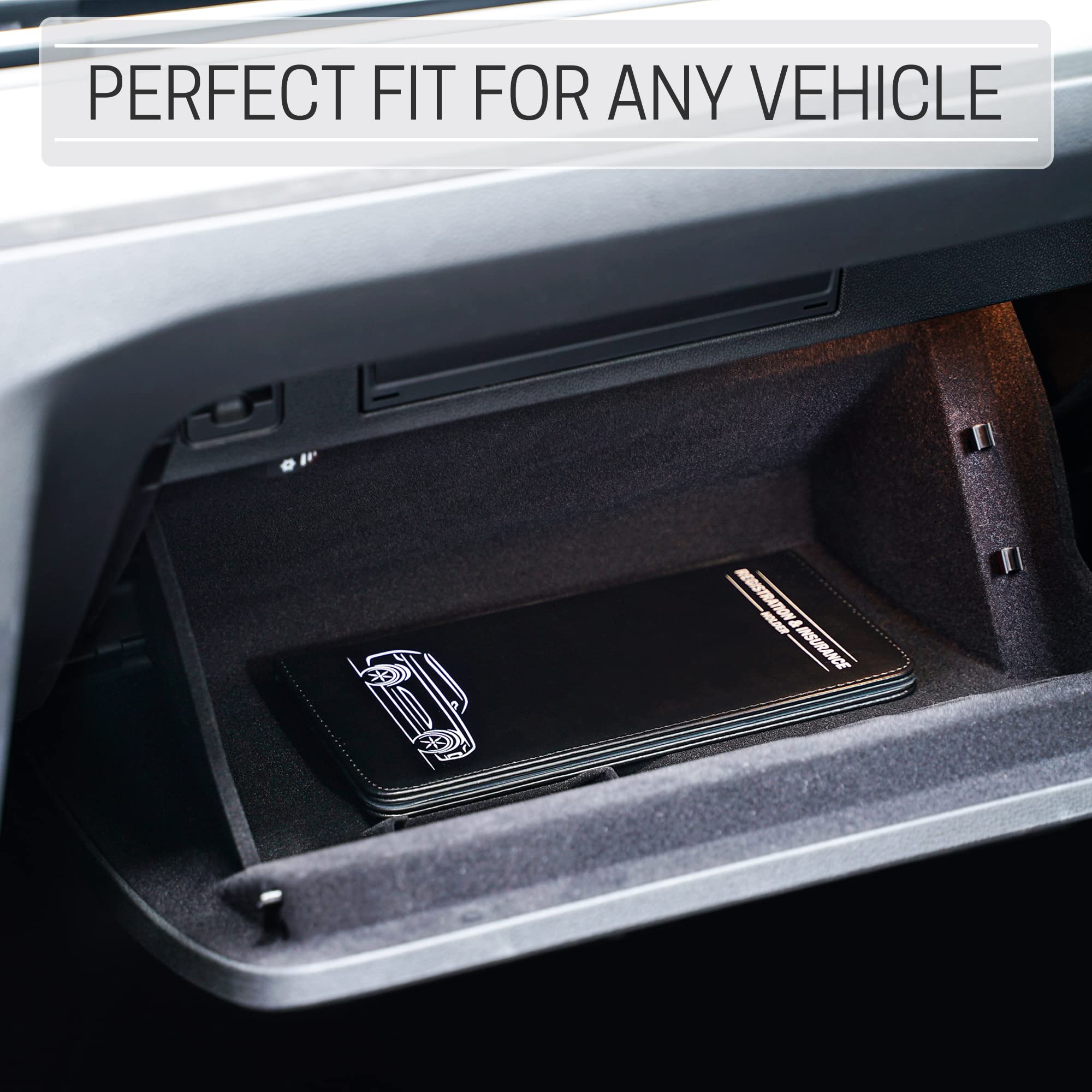 CANOPUS Car Registration & Insurance Holder, Vehicle Glove Box Organizer and Document Holder, Wallet for Auto - Includes 2 Sets of EZ Pass Strips, SUV - Image 5