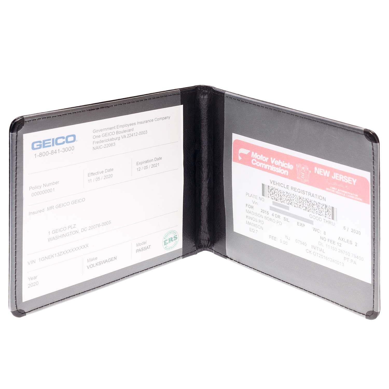 CANOPUS Car Registration & Insurance Holder with Magnetic Closure, Vehicle Document Organizer, Auto Glove Box Wallet, Includes 2 EZ Pass Strip Sets – Truck - Image 5