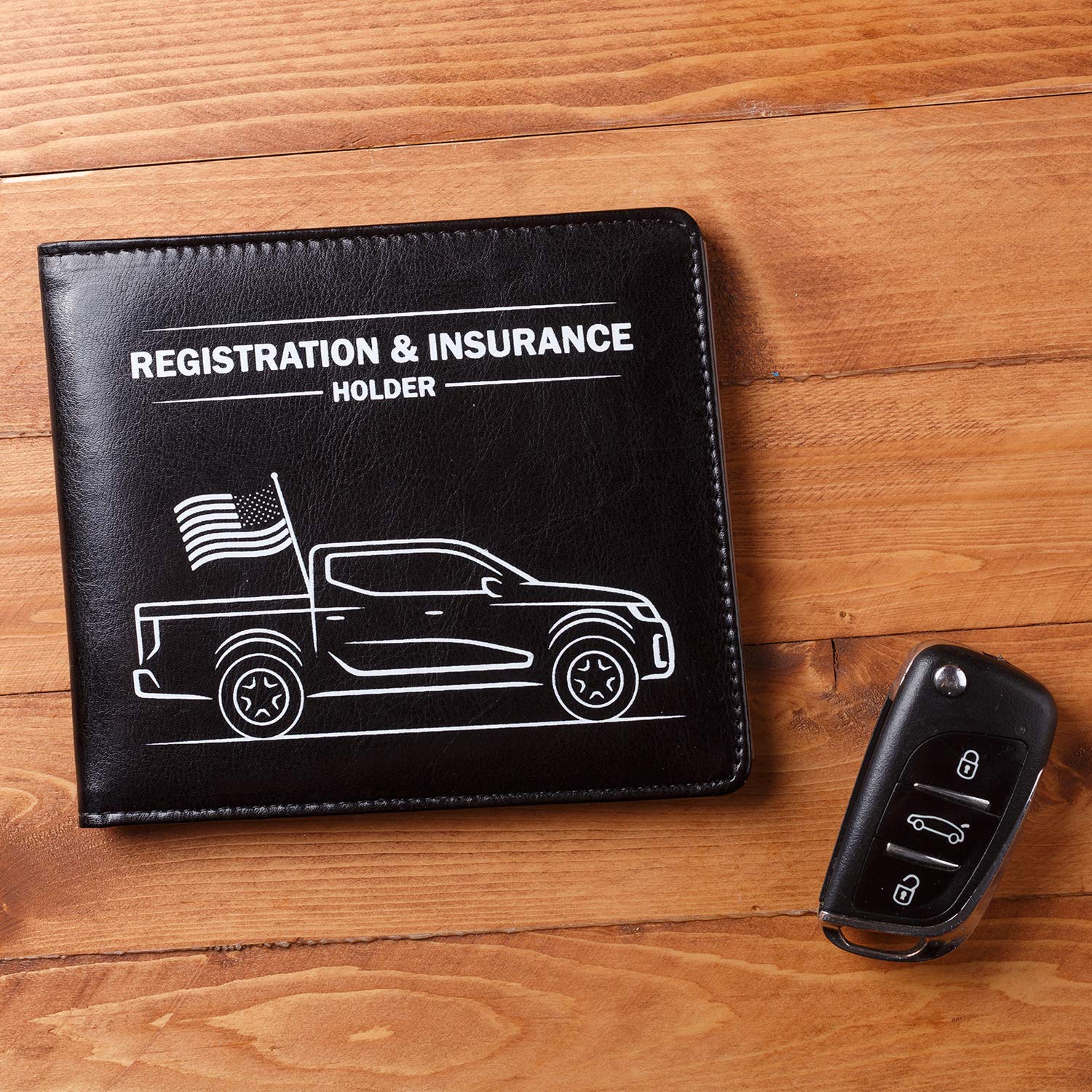 CANOPUS Car Registration & Insurance Holder with Magnetic Closure, Vehicle Document Organizer, Auto Glove Box Wallet, Includes 2 EZ Pass Strip Sets – Truck - Image 6