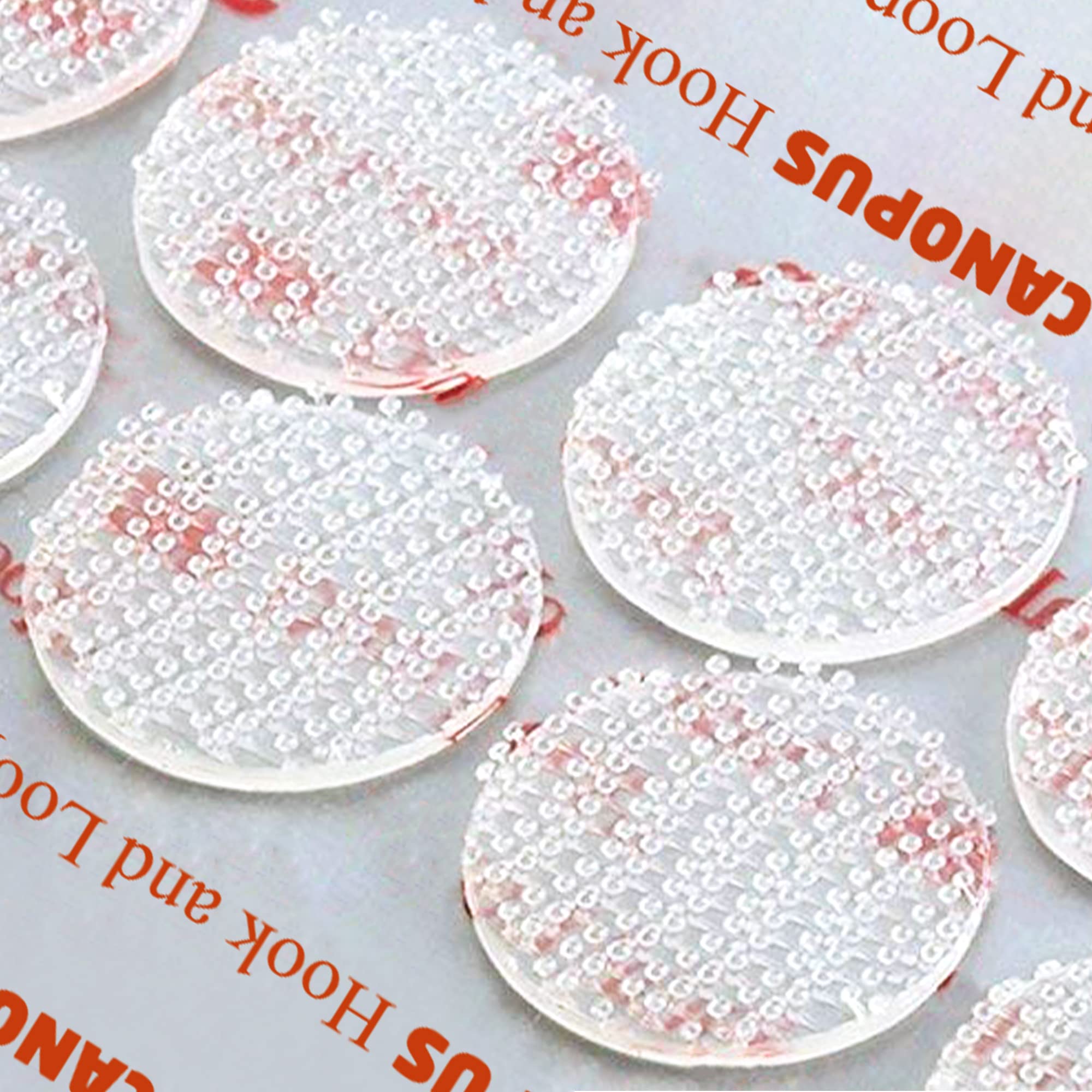 CANOPUS Double Sided Hook and Loop Tape, Reclosable Fastener, SJ3560, Heavy Duty Mounting Tape, Clear 16-PCs 1 in Diameter Circle Pack, with Box Cutter (1PC) & Razor Replacement (2PCs) Made in USA - Image 3