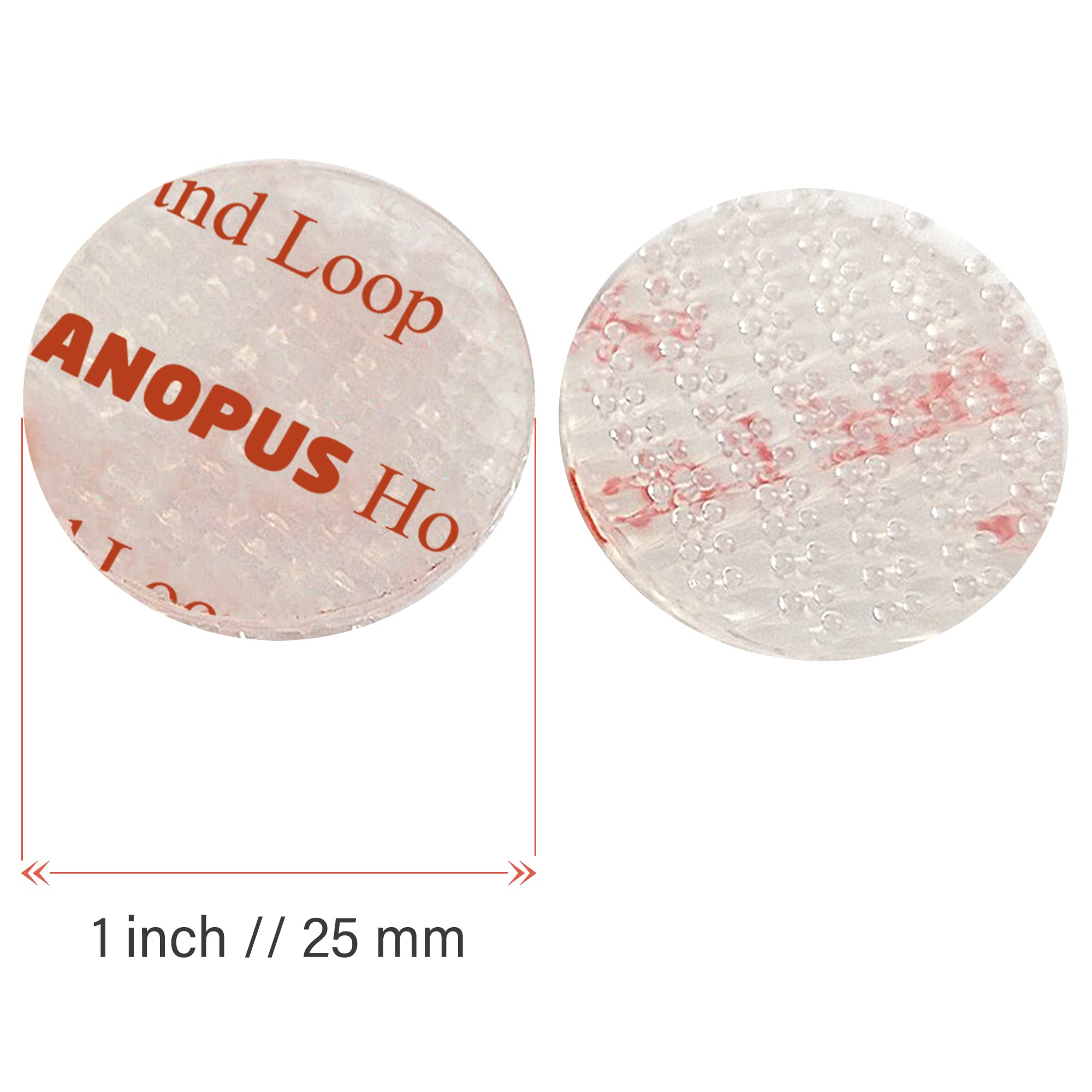 CANOPUS Double Sided Hook and Loop Tape, Reclosable Fastener, SJ3560, Heavy Duty Mounting Tape, Clear 16-PCs 1 in Diameter Circle Pack, with Box Cutter (1PC) & Razor Replacement (2PCs) Made in USA - Image 5