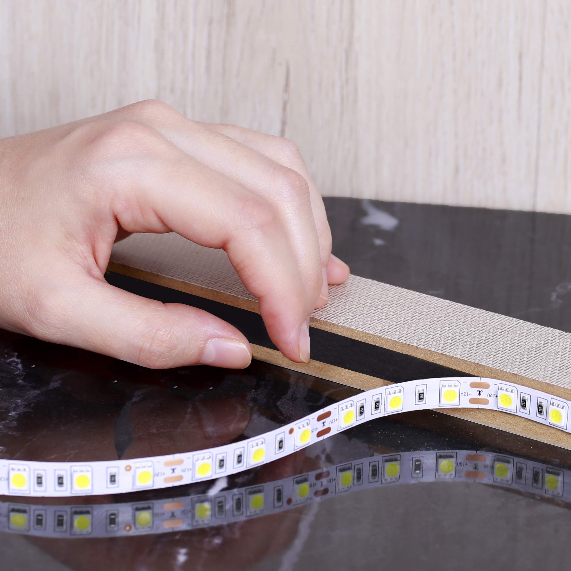 CANOPUS Double Sided Tape, Heavy Duty Adhesive Tape, LED Mounting Tape, Waterproof Foam Tape, 0.4in x 32ft, Suitable for LED Strip Lights, Indoor/Outdoor Craft, Home & Office Projects - Image 6