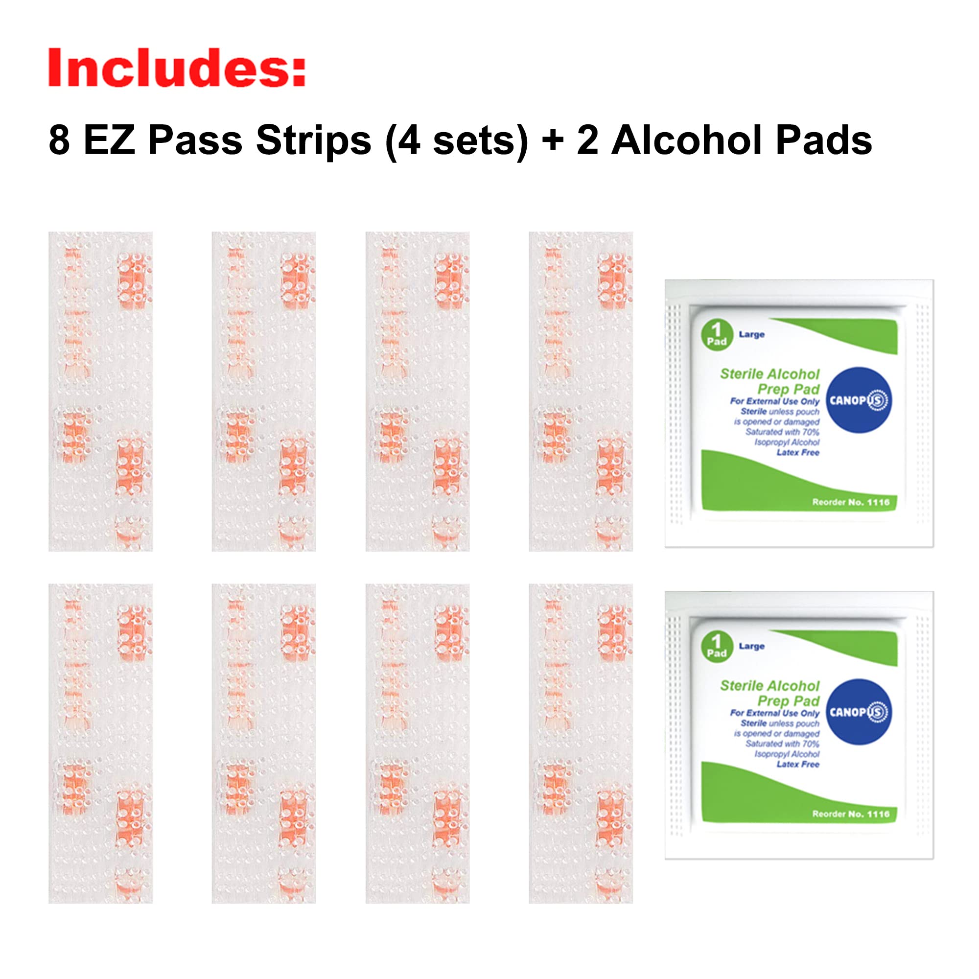 CANOPUS EZ Pass/I-Pass/SunPass Mounting Strips: Dual Lock Tape, Ezpass Tag Holder, Reclosable Fastener, Adhesive Peel-and-Stick Strips (4 Sets - 8 Pcs) with Cleaning Prep Pad (2 Pcs) - Image 7