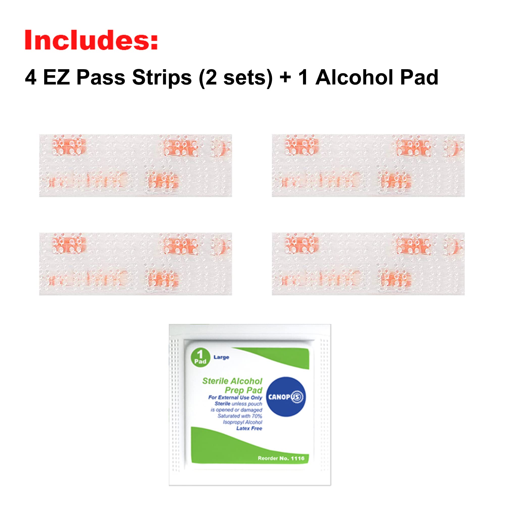 CANOPUS EZ Pass Mounting Kit – Dual Lock Reclosable Fastener Strips with Adhesive Backing (2 Sets, 4 Pieces) + 1 Cleaning Prep Pad – Tag Holder Tape for Toll Transponders - Image 5