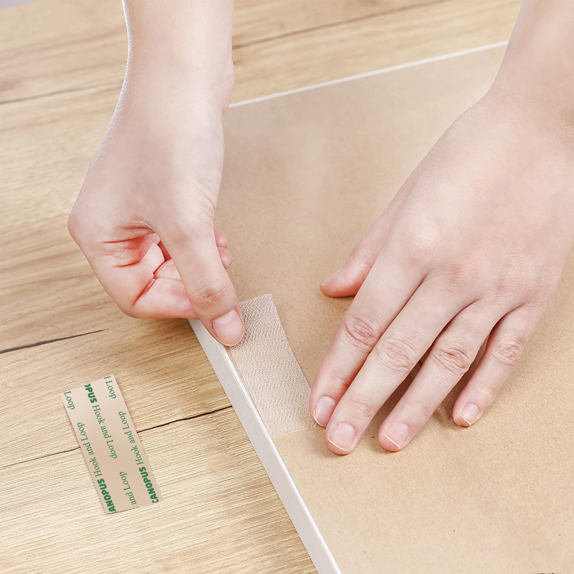 CANOPUS Hook and Loop Reclosable Fastener, 1/2 in x 6 ft, Clear Lock Tape for Hanging Pictures, Jewelry Organizer, Remotes, Tools, Crafts, Low Profile, SJ4570, Made in USA - Image 5