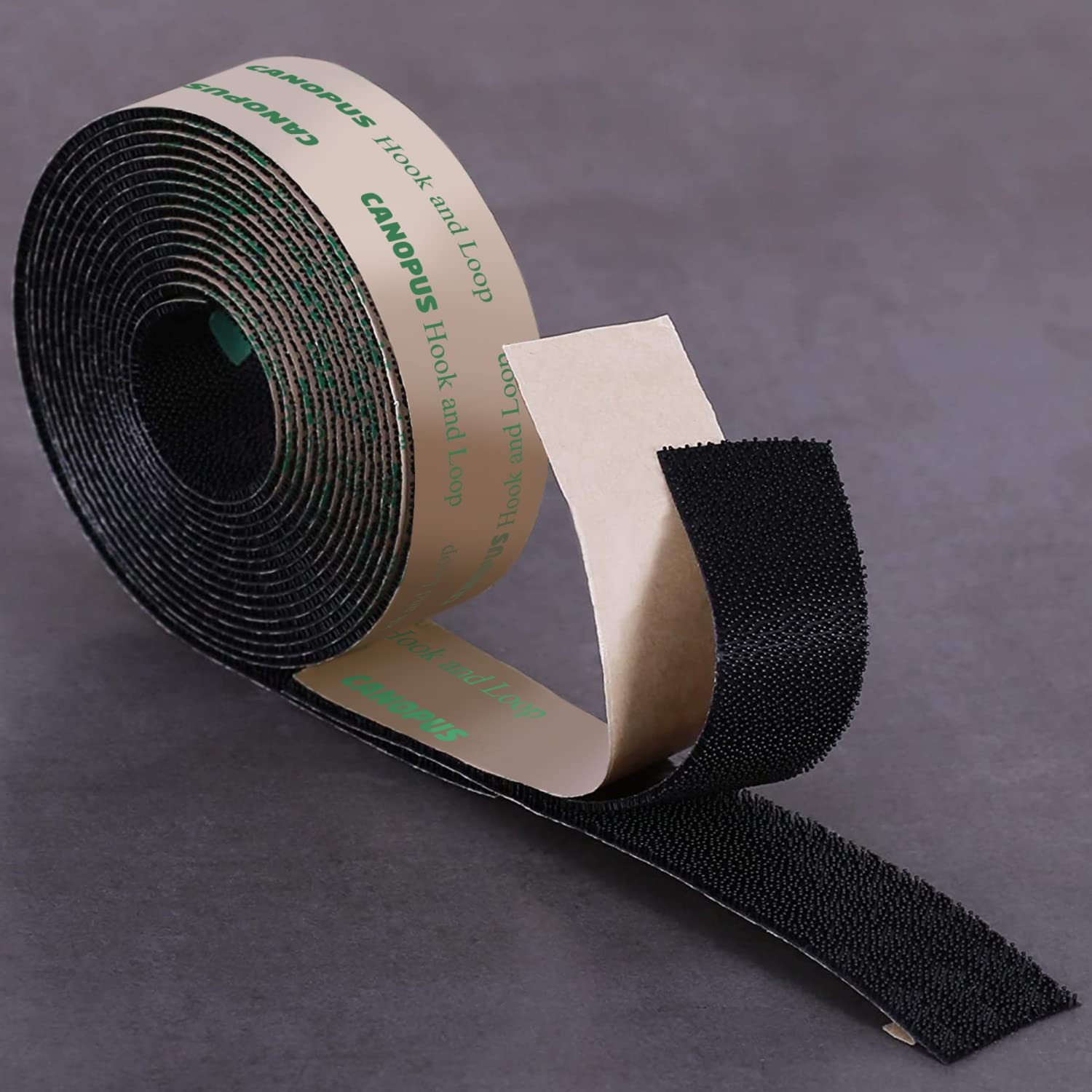CANOPUS Hook and Loop Strips with Adhesive, Reclosable Fastener, Heavy Duty SJ4575 Hook and Loop Tape, Industrial Strength, Mushroom Hooks, Made in USA, Black, ½in x 6ft - Image 4