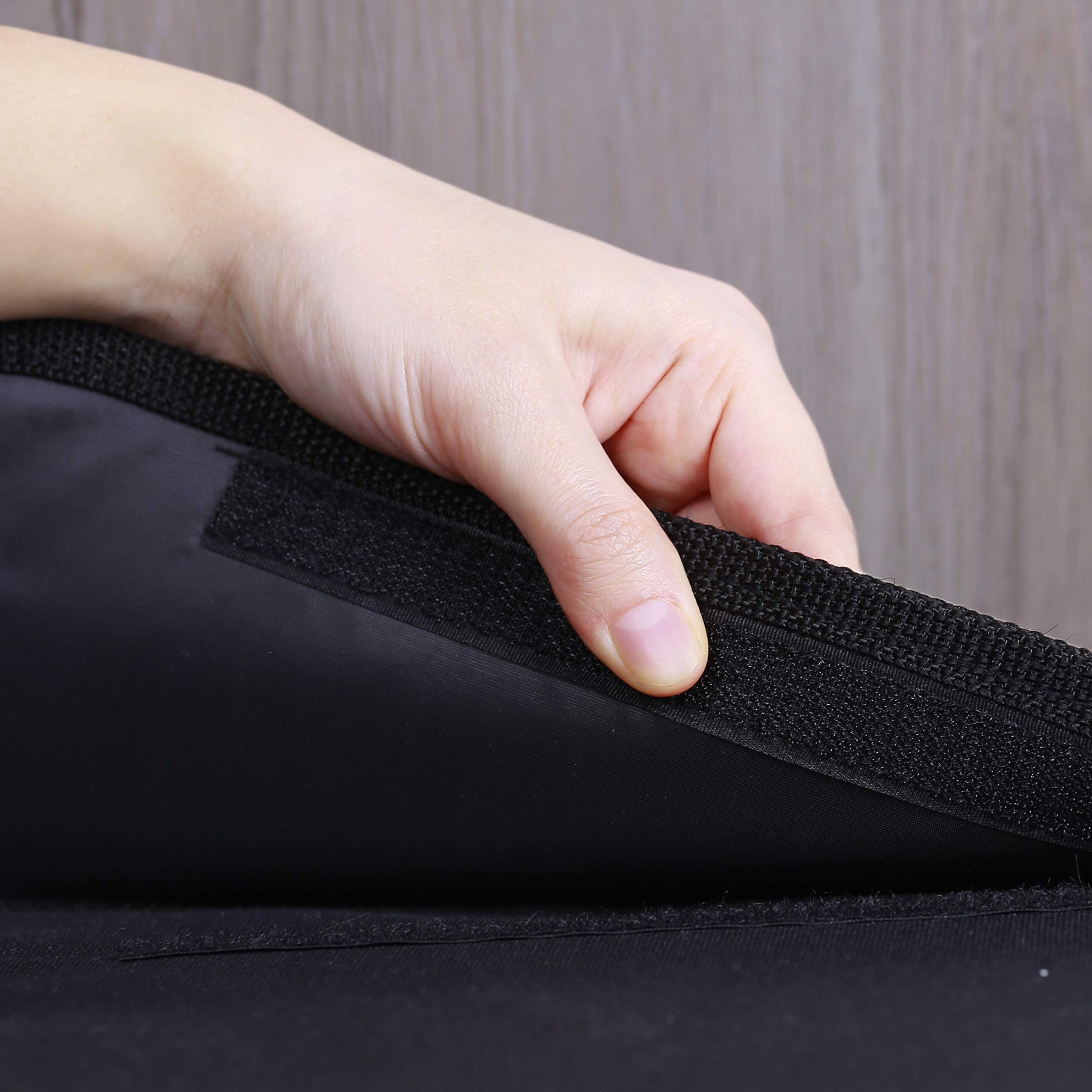 CANOPUS Hook and Loop Tape, Heavy Duty Fastener Strips, Self Adhesive Sticky Back Roll, SJ3571-SJ3572 (Black) for Fastening Panels, Mats, Carpets, Rugs, Tags, 1in x 10ft, Black - Image 5