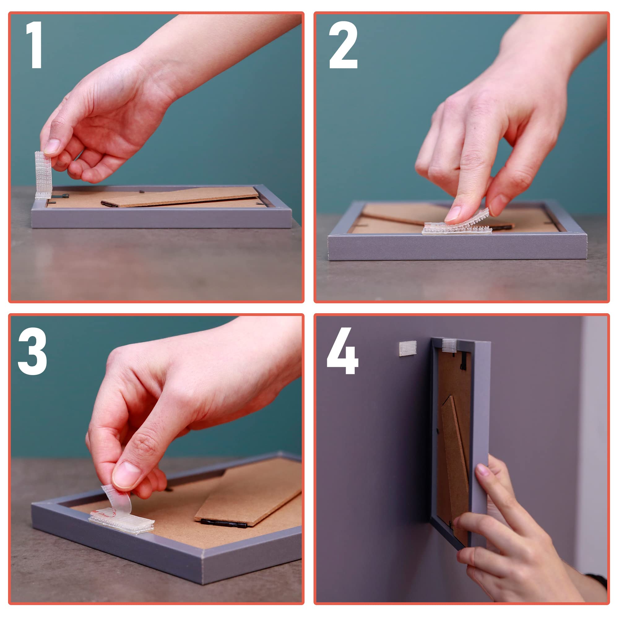 CANOPUS Picture Frame Hanging Strips, Very Strong, Nail and Screw-Free Heavy Duty Mounting Tape Roll, 0.5in x 6ft, Works Great Indoor/Outdoor for Metal, Glass, Wood, Acrylic Surface - Image 6