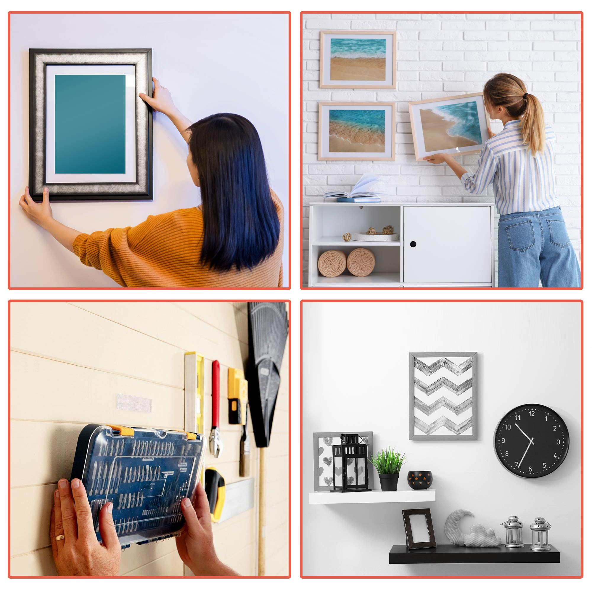 CANOPUS Hook and Loop Tape, Heavy Duty Fastener Strips, Self Adhesive Sticky Back Roll, SJ3571-SJ3572 (Black) for Fastening Panels, Mats, Carpets, Rugs, Tags, 1in x 10ft, Black - Image 7