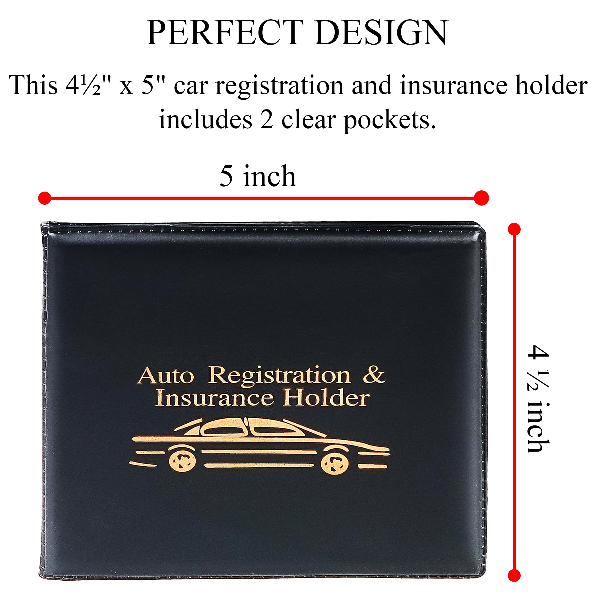 CANOPUS Registration and Insurance Card Holder, Car Document Holder, Wallet for Auto, Trailer, Truck - 2 Pack with EZ Pass Mounting Kit, Ez Pass Strips - Image 3