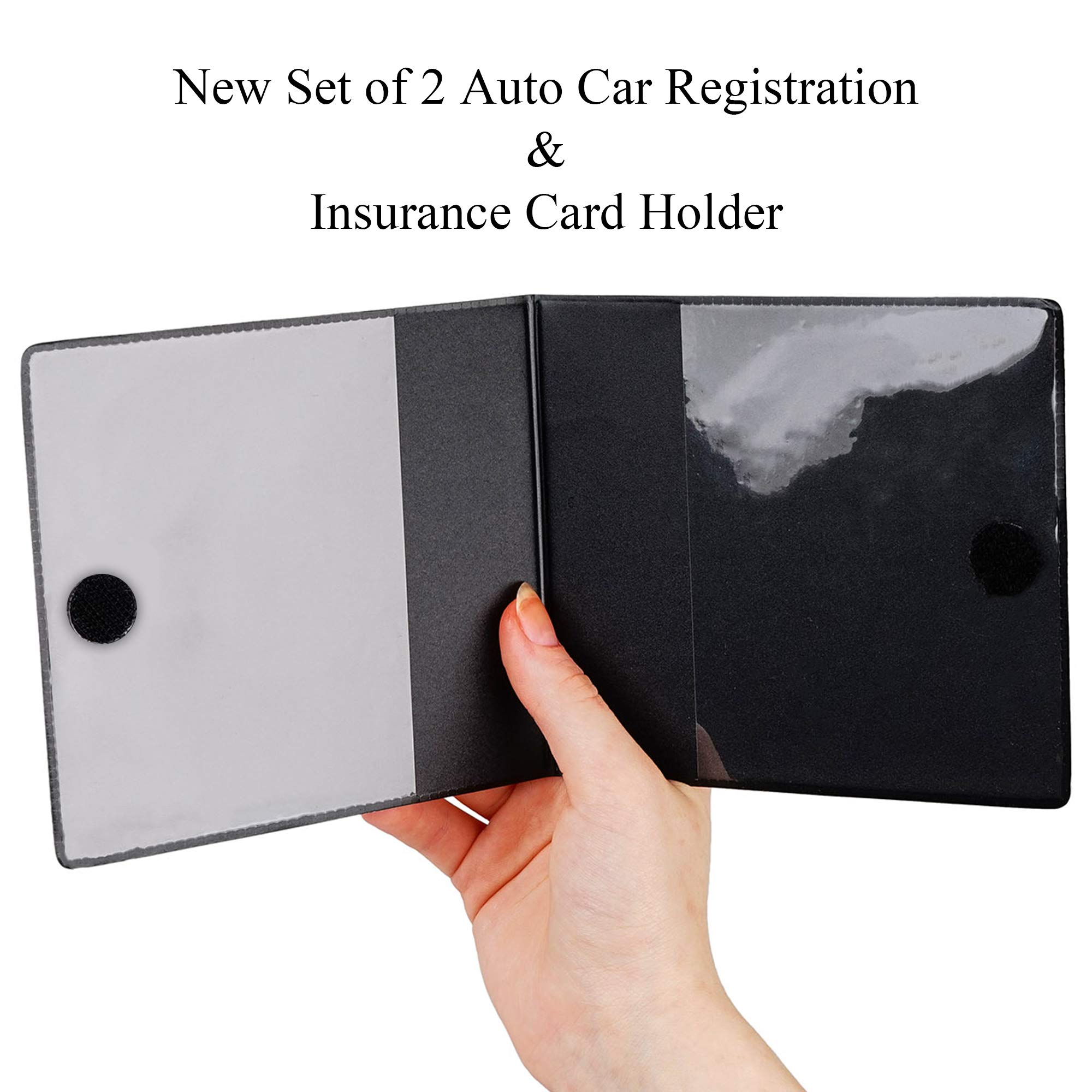 CANOPUS Registration and Insurance Card Holder, Car Document Holder, Wallet for Auto, Trailer, Truck - 2 Pack with EZ Pass Mounting Kit, Ez Pass Strips - Image 4