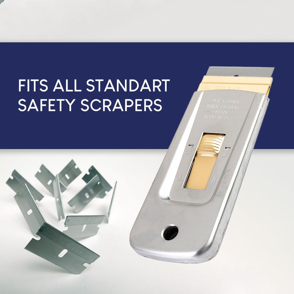 CANOPUS Single Edge Industrial Razor Blades, 100% Made in USA, Heavy Duty Straight Edge Razors, Box & Carton Cutter Replacement Blades, Glass & Paint Scraper Razor Blades (Box of 100) - Image 5