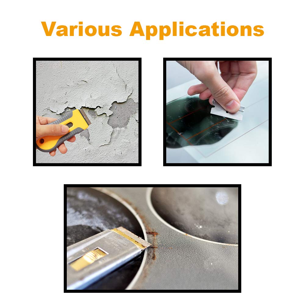 CANOPUS Single Edge Industrial Razor Blades, Safety Straight Edge Razor, 100% Made in USA, Box & Carton Cutter Replacement Blades, Glass and Paint Scraper Razor Blades (10 Pieces) - Image 6