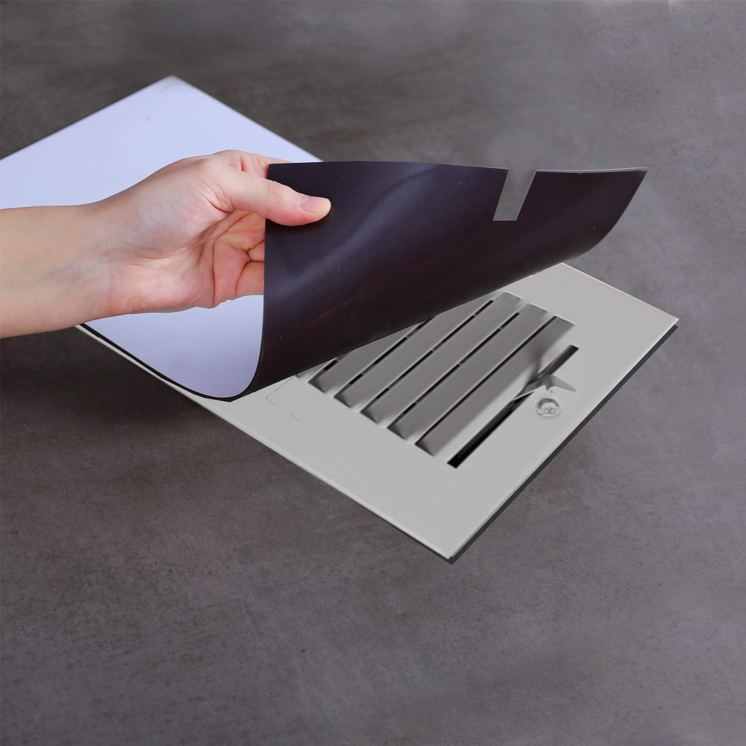 CANOPUS Strongest Magnetic Vent Covers, White, Rectangular 8in x 15in, for Floor Wall Ceiling Vent Grills, to Reduce Air Flow & Sound, Compatible with Most Home & RV Vents, Pack of 3 - Image 5